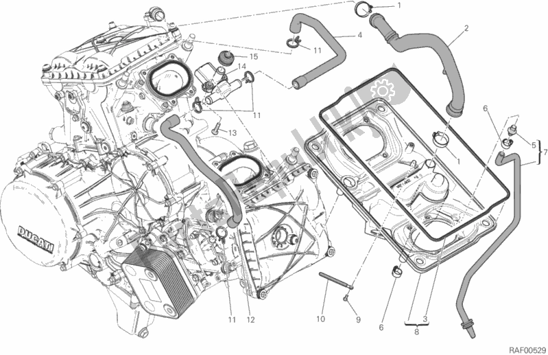 Todas as partes de Entrada De Ar - Respirador De óleo do Ducati Superbike 959 Panigale ABS 2019